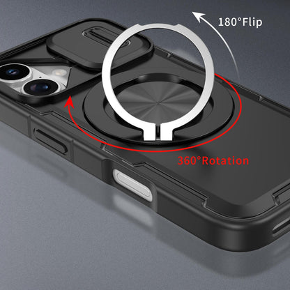 For iPhone 17 Camshield Rotation Holder MagSafe Phone Case - Black - EDA008813118B