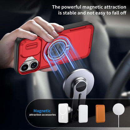 For iPhone 17 Camshield Rotation Holder MagSafe Phone Case - Red - EDA008813118C