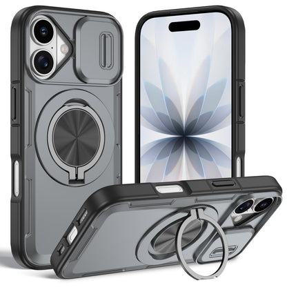 For iPhone 17 Camshield Rotation Holder MagSafe Phone Case - Grey - EDA008813118D