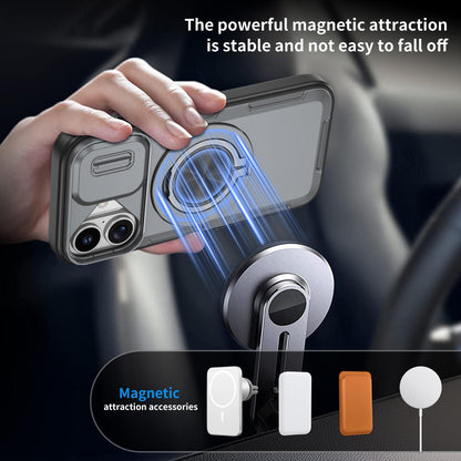 For iPhone 17 Camshield Rotation Holder MagSafe Phone Case - Grey - EDA008813118D