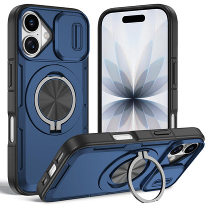 For iPhone 17 Camshield Rotation Holder MagSafe Phone Case - Blue - EDA008813118E