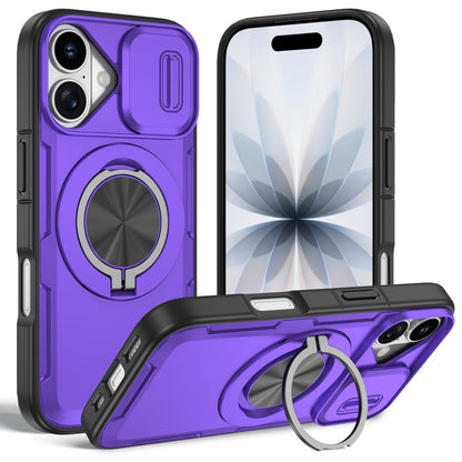 For iPhone 17 Camshield Rotation Holder MagSafe Phone Case - Purple - EDA008813118F