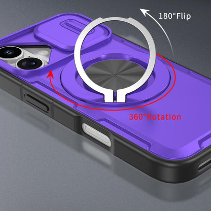 For iPhone 17 Camshield Rotation Holder MagSafe Phone Case - Purple - EDA008813118F