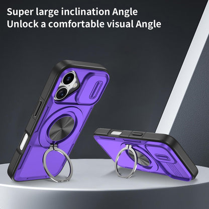 For iPhone 17 Camshield Rotation Holder MagSafe Phone Case - Purple - EDA008813118F