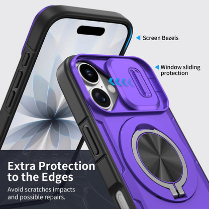 For iPhone 17 Camshield Rotation Holder MagSafe Phone Case - Purple - EDA008813118F