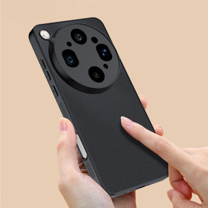 For OPPO Find  X9 Ultra 5G Ultra-thin Plain Skin Leather Phone Case(Black)
