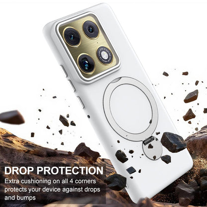 For Motorola Edge 70 Ultra / Signature 5G Gen1.5 Pivot Ring Holder TPU Hybrid PC Phone Case - White - EDA008829223A
