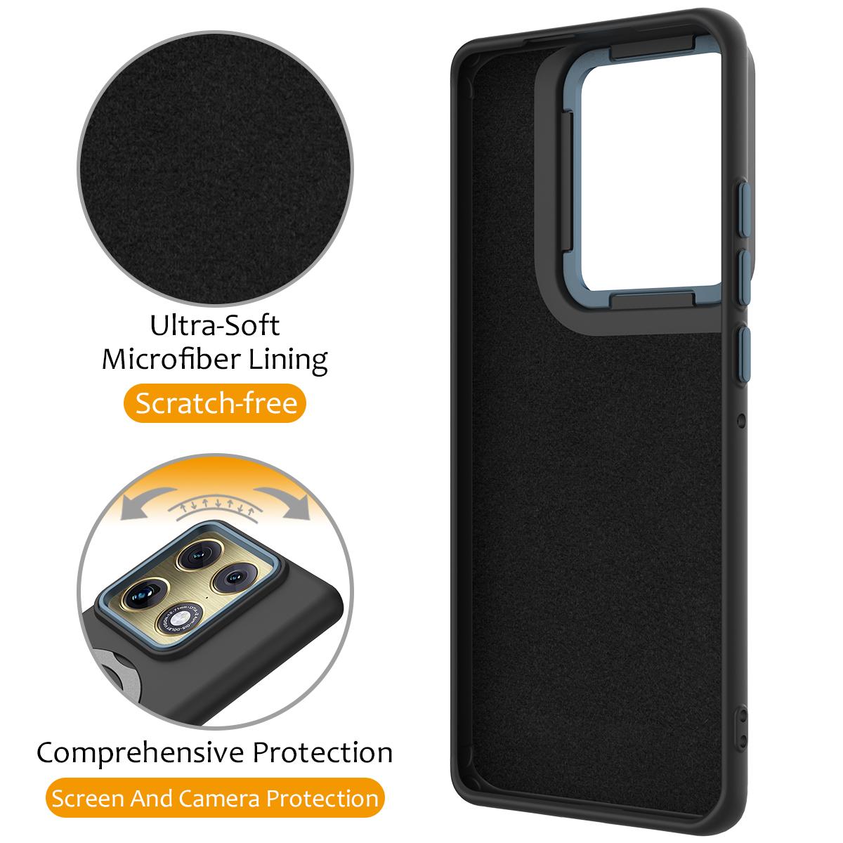 For Motorola Edge 70 Ultra / Signature 5G Gen1.5 Pivot Ring Holder TPU Hybrid PC Phone Case - Black - EDA008829223C
