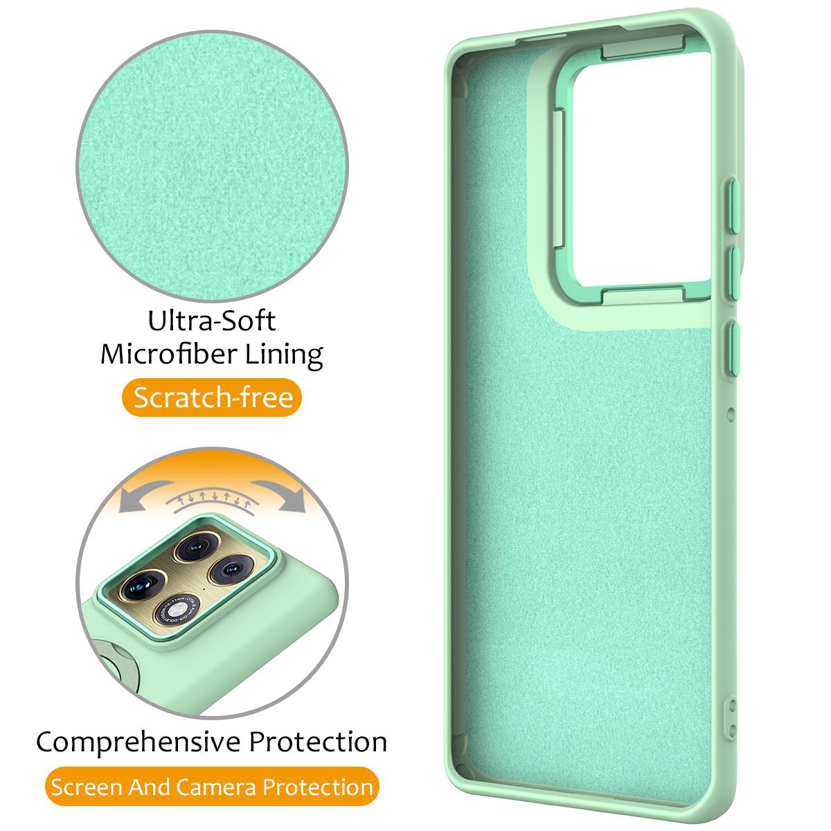For Motorola Edge 70 Ultra / Signature 5G Gen1.5 Pivot Ring Holder TPU Hybrid PC Phone Case - Green - EDA008829223D