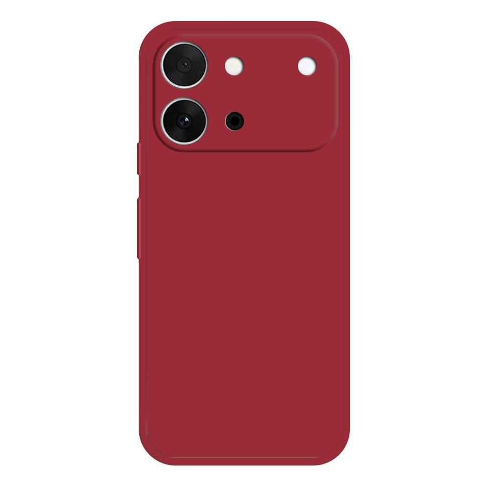 For vivo S60 5G Imitation Liquid Silicone Phone Case - Dark Red - EDA008830003J
