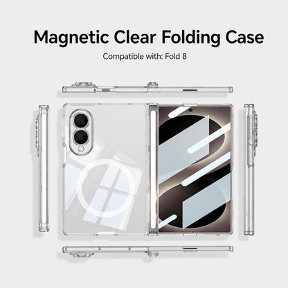 For Galaxy Z Fold8 5G GKK MagSafe Magnetic Folding Transparent Phone Case(Transparent)