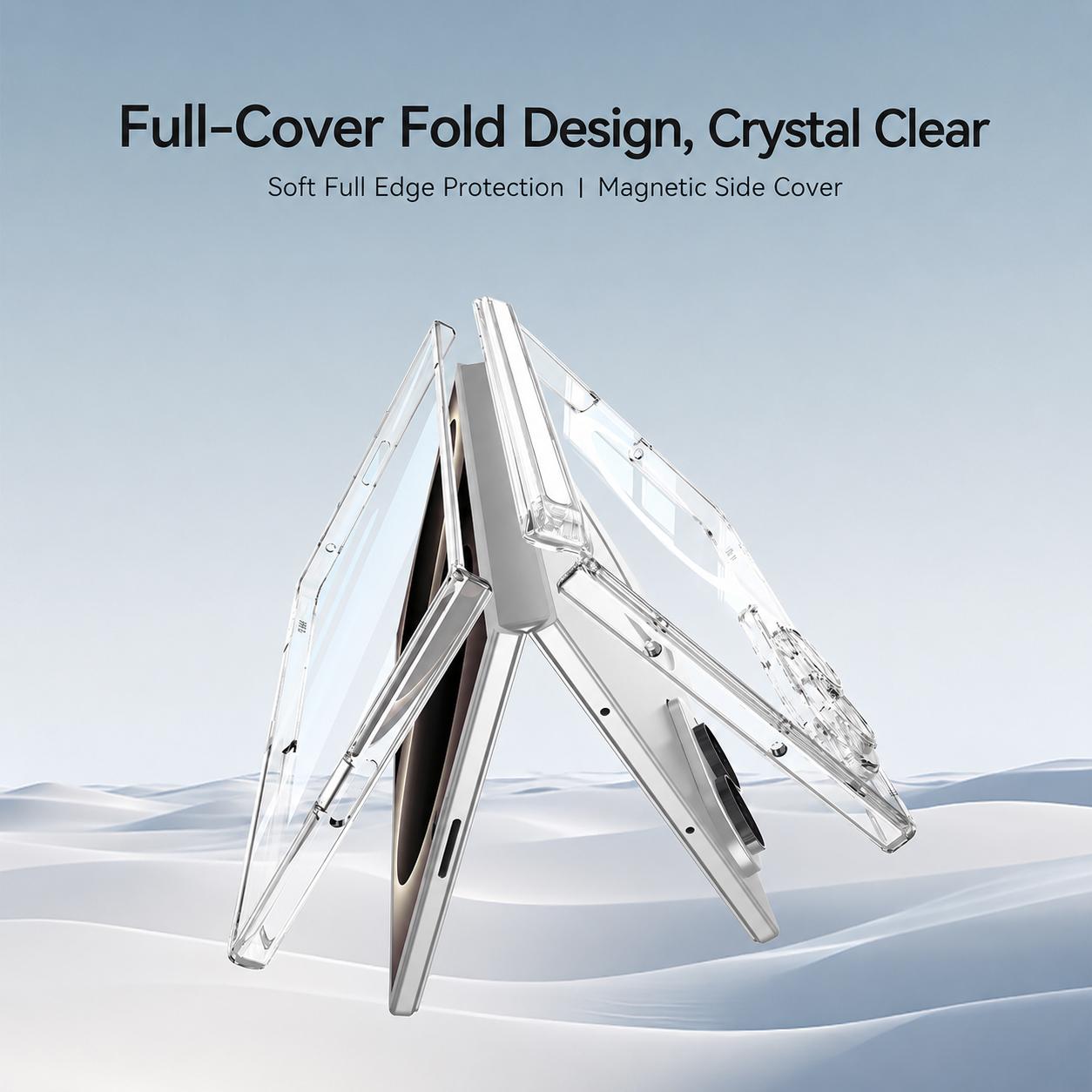 For Galaxy Z Fold8 5G GKK MagSafe Magnetic Folding Transparent Phone Case(Transparent)