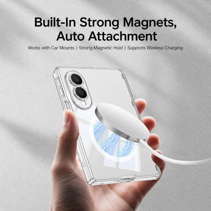 For Galaxy Z Fold8 5G GKK MagSafe Magnetic Folding Transparent Phone Case(Transparent)