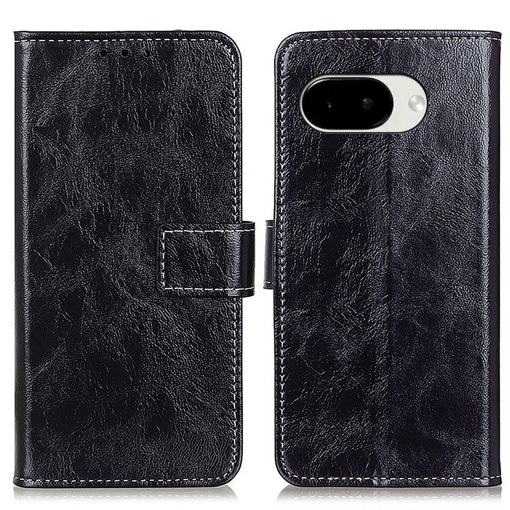 For Google Pixel 11a Retro Crazy Horse Texture Flip Leather Phone Case - Black - EDA008847904A
