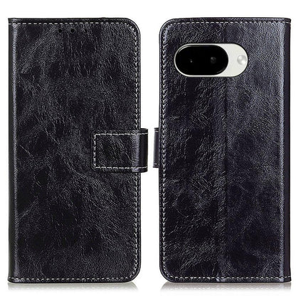 For Google Pixel 11a Retro Crazy Horse Texture Flip Leather Phone Case - Black - EDA008847904A