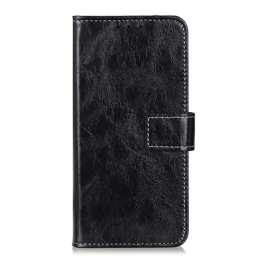 For Google Pixel 11a Retro Crazy Horse Texture Flip Leather Phone Case - Black - EDA008847904A