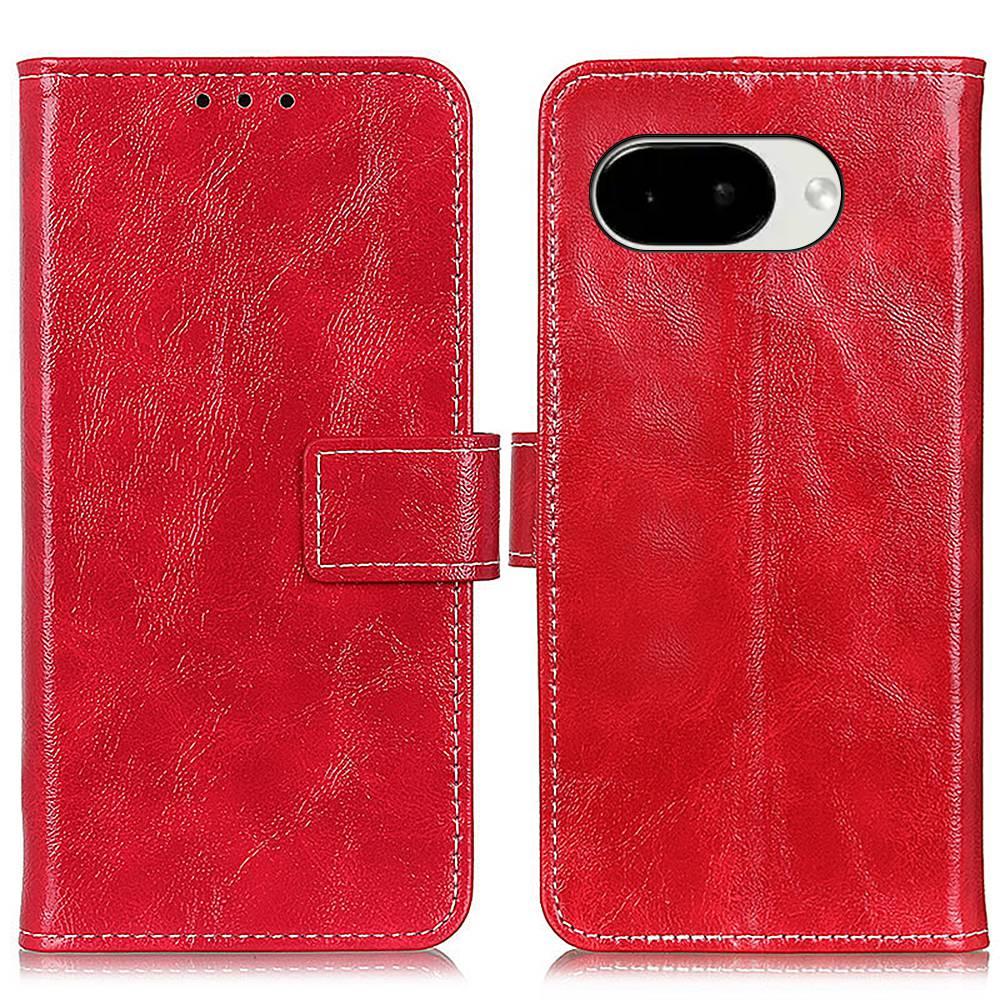 For Google Pixel 11a Retro Crazy Horse Texture Flip Leather Phone Case - Red - EDA008847904B