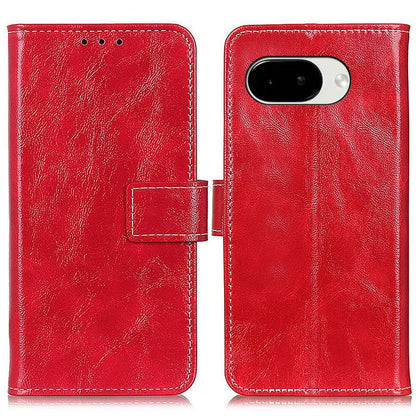 For Google Pixel 11a Retro Crazy Horse Texture Flip Leather Phone Case - Red - EDA008847904B