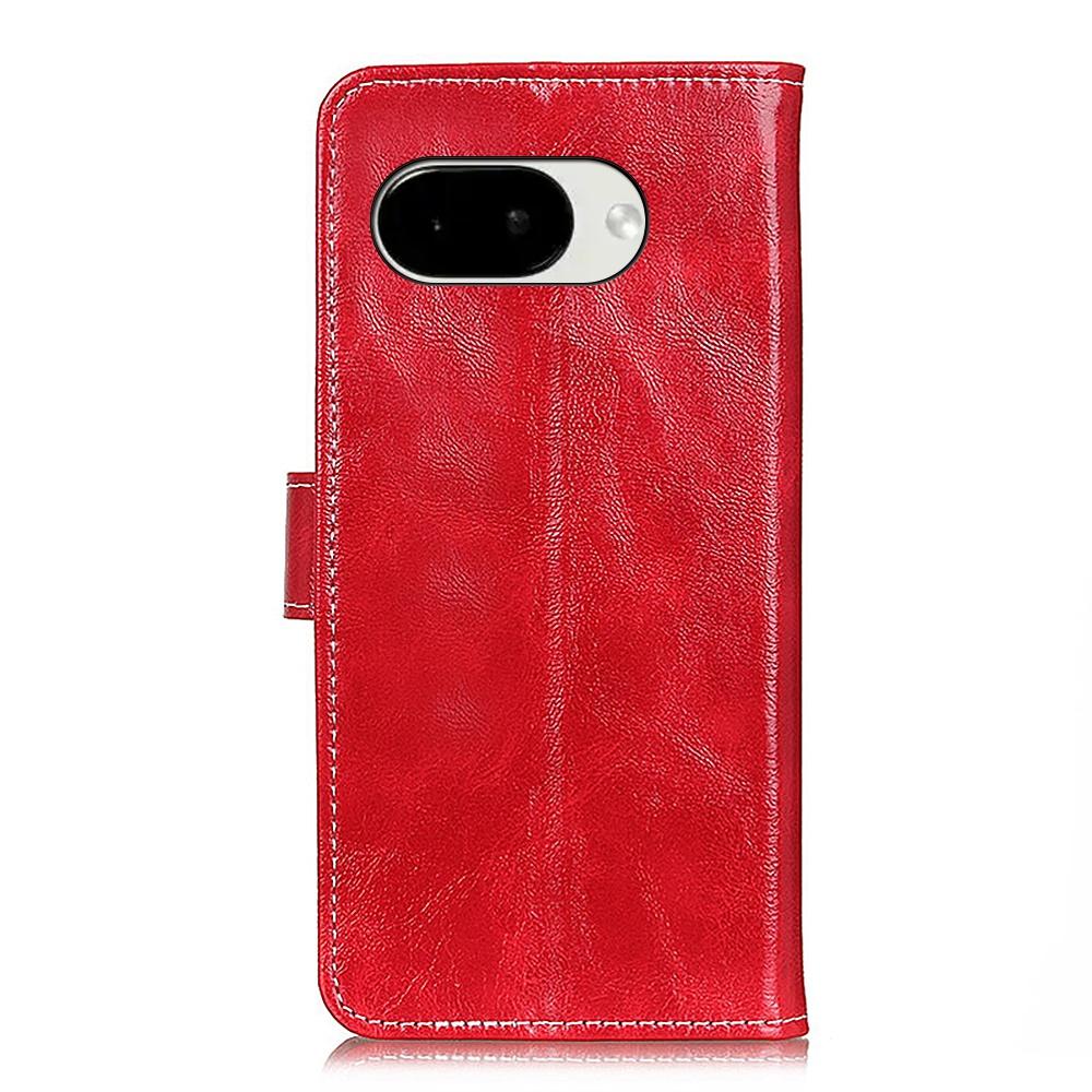 For Google Pixel 11a Retro Crazy Horse Texture Flip Leather Phone Case - Red - EDA008847904B