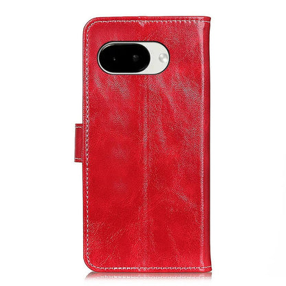 For Google Pixel 11a Retro Crazy Horse Texture Flip Leather Phone Case - Red - EDA008847904B