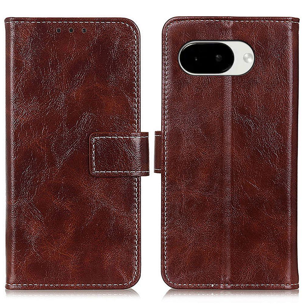 For Google Pixel 11a Retro Crazy Horse Texture Flip Leather Phone Case - Brown - EDA008847904D