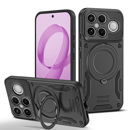 For Redmi K90 Pro Max / Poco F8 Ultra 5G MagSafe 2 in 1 TPU Phone Case with Rotating Holder(Black)
