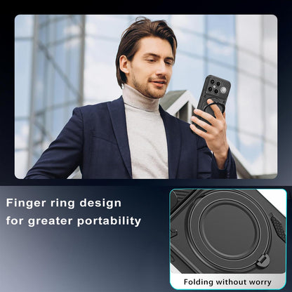 For Redmi K90 Pro Max / Poco F8 Ultra 5G MagSafe 2 in 1 TPU Phone Case with Rotating Holder(Red)