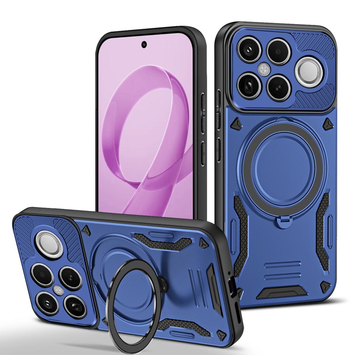 For Redmi K90 Pro Max / Poco F8 Ultra 5G MagSafe 2 in 1 TPU Phone Case with Rotating Holder(Blue)