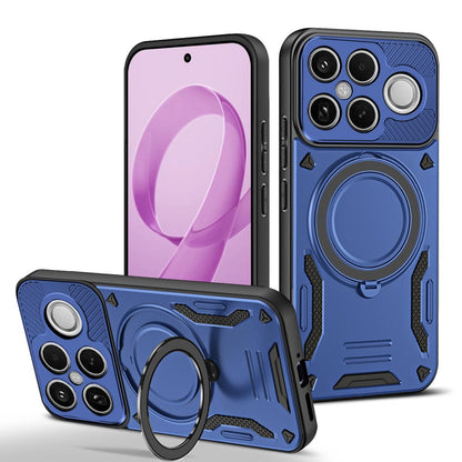 For Redmi K90 Pro Max / Poco F8 Ultra 5G MagSafe 2 in 1 TPU Phone Case with Rotating Holder(Blue)