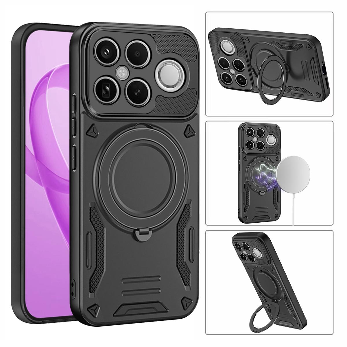 For Redmi K90 Pro Max / Poco F8 Ultra 5G MagSafe 2 in 1 TPU Phone Case with Rotating Holder(Blue)