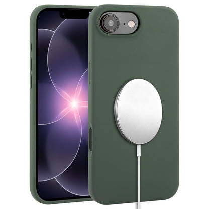 For iPhone 17e / 16e Liquid Silicone Full Coverage MagSafe Phone Case(Deep Green)