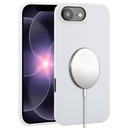 For iPhone 17e / 16e Liquid Silicone Full Coverage MagSafe Phone Case(White)