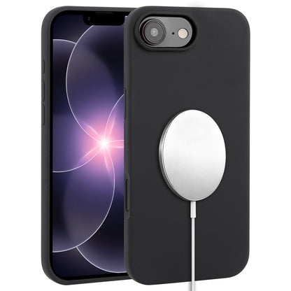 For iPhone 17e / 16e Liquid Silicone Full Coverage MagSafe Phone Case(Black)
