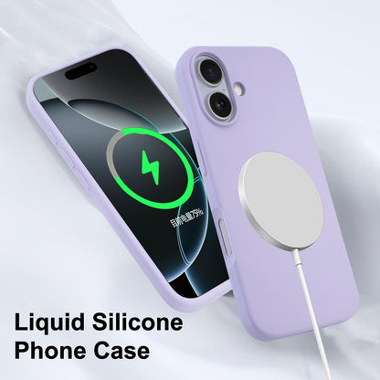 For iPhone 17e / 16e Liquid Silicone Full Coverage MagSafe Phone Case(Wine Red)