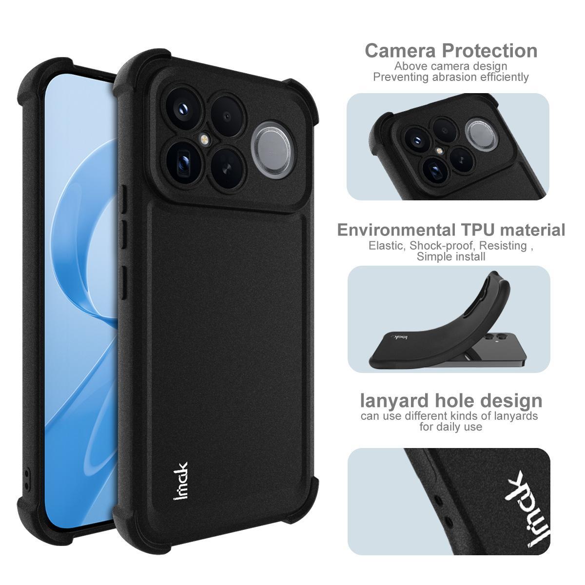For Redmi K90 Pro Max / Poco F8 Ultra 5G imak Shockproof Airbag TPU Phone Case(Matte Black)