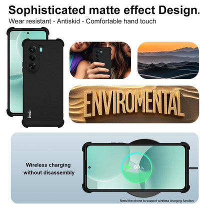 For OnePlus Nord CE6 Lite / Turbo 6X 5G imak Shockproof Airbag TPU Phone Case - Matte Black - EDA008856704A