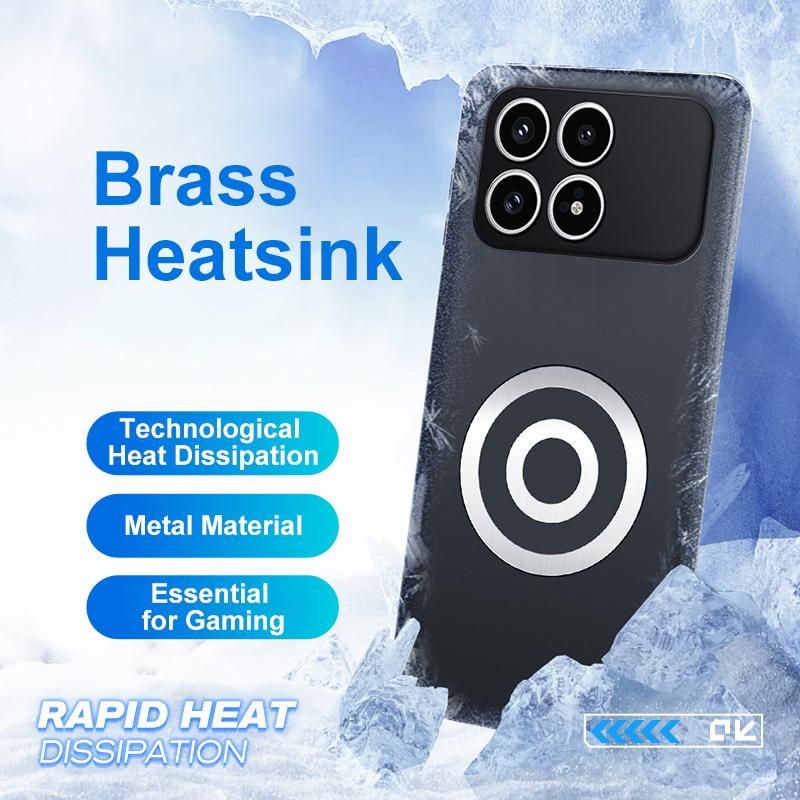 For Redmi K90 / Poco F8 Pro Graphene Brass Thermal Grease Cooling Frosted Magnetic Phone Case(Black)