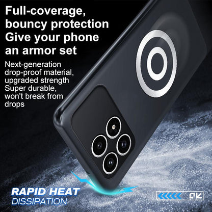 For Redmi K90 / Poco F8 Pro Graphene Brass Thermal Grease Cooling Frosted Magnetic Phone Case(Black)