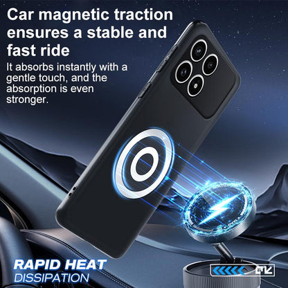 For Redmi K90 / Poco F8 Pro Graphene Brass Thermal Grease Cooling Frosted Magnetic Phone Case(Black)