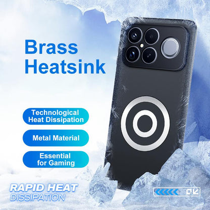 For Redmi K90 Pro Max / Poco F8 Ultra Graphene Brass Thermal Grease Cooling Frosted Magnetic Phone Case(Black)