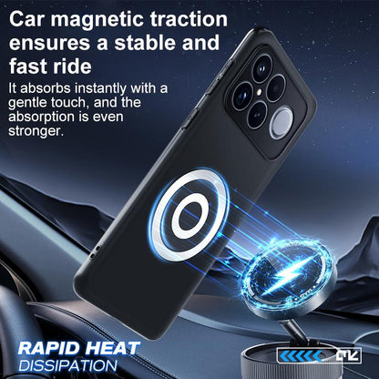 For Redmi K90 Pro Max / Poco F8 Ultra Graphene Brass Thermal Grease Cooling Frosted Magnetic Phone Case(Black)