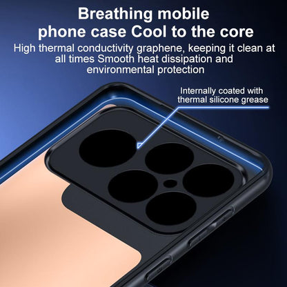 For Redmi K90 Pro Max / Poco F8 Ultra Graphene Brass Thermal Grease Cooling Frosted Magnetic Phone Case(Black)