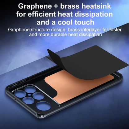 For Redmi K90 Pro Max / Poco F8 Ultra Graphene Brass Thermal Grease Cooling Frosted Magnetic Phone Case(Black)