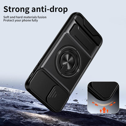 For iPhone XS Max Lens Sliding Window Multifunctional Magnetic Shockproof Phone Case - Red - EDA008865925C