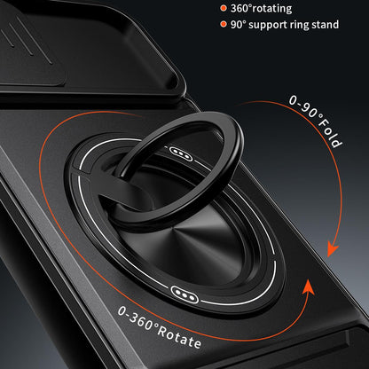 For iPhone XS Max Lens Sliding Window Multifunctional Magnetic Shockproof Phone Case - Red - EDA008865925C
