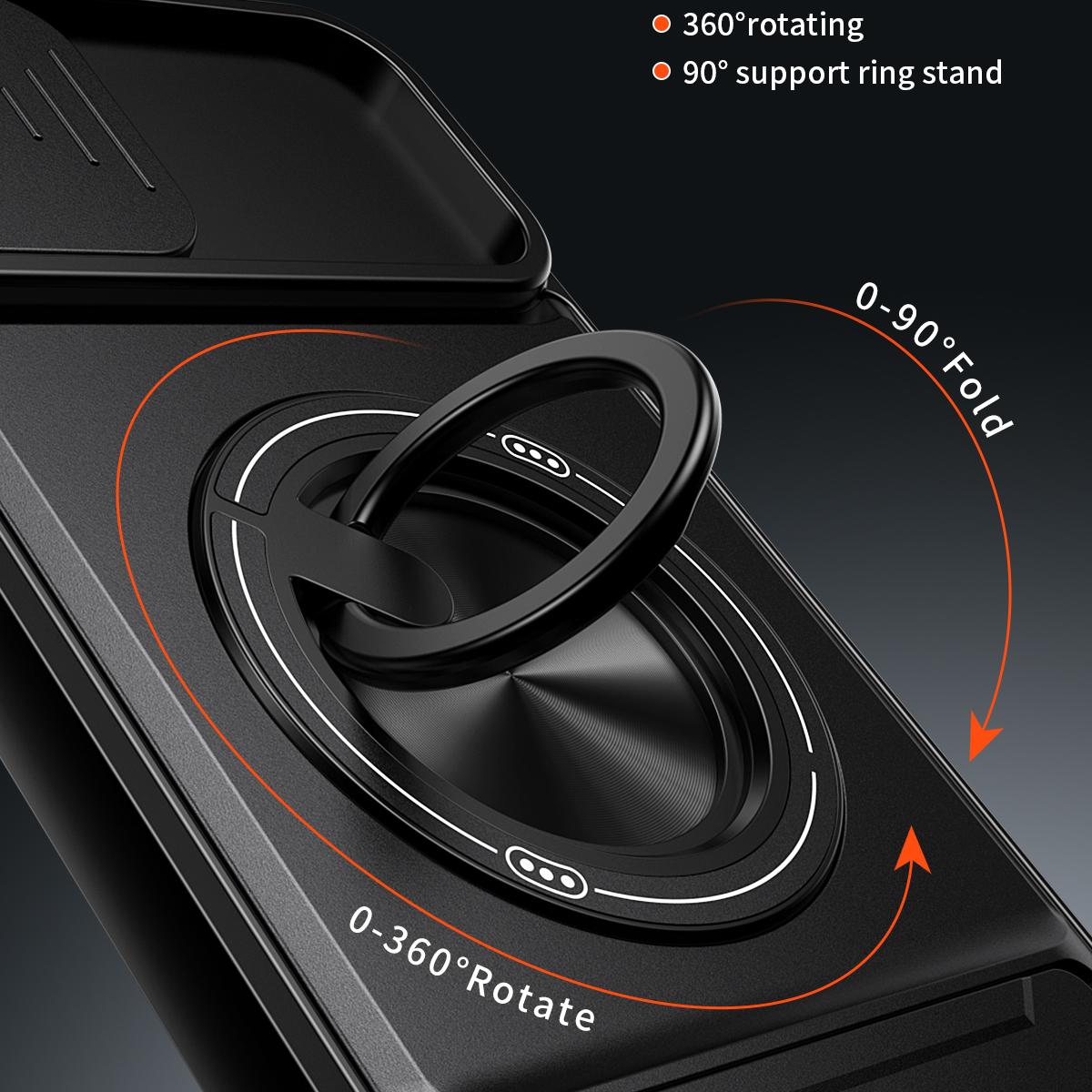For iPhone XS Max Lens Sliding Window Multifunctional Magnetic Shockproof Phone Case - Titanium Gray - EDA008865925D