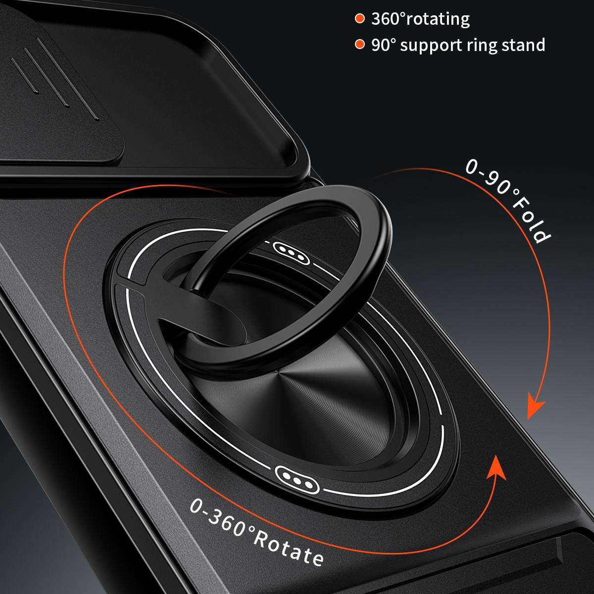 For iPhone 7 Plus Lens Sliding Window Multifunctional Magnetic Shockproof Phone Case - Red - EDA008865927C