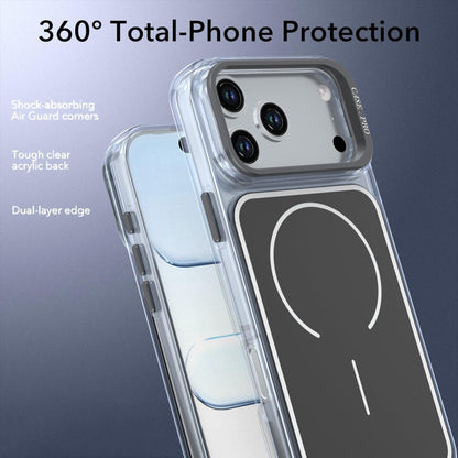 For iPhone 18 Pro Bright Color Blocking Camera Bracket Magnetic Phone Case - Black - EDA008875320D