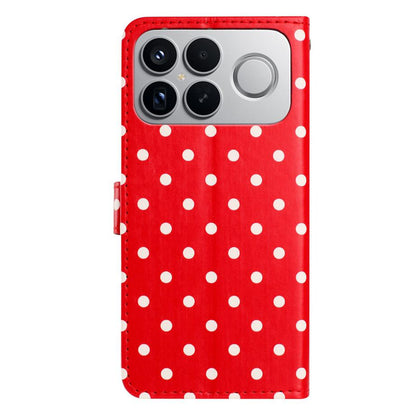 For Redmi K90 Pro Max / Poco F8 Ultra Small Dots Pattern Vegan Leather Phone Case(Red)
