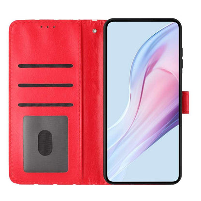 For Redmi K90 Pro Max / Poco F8 Ultra Small Dots Pattern Vegan Leather Phone Case(Red)
